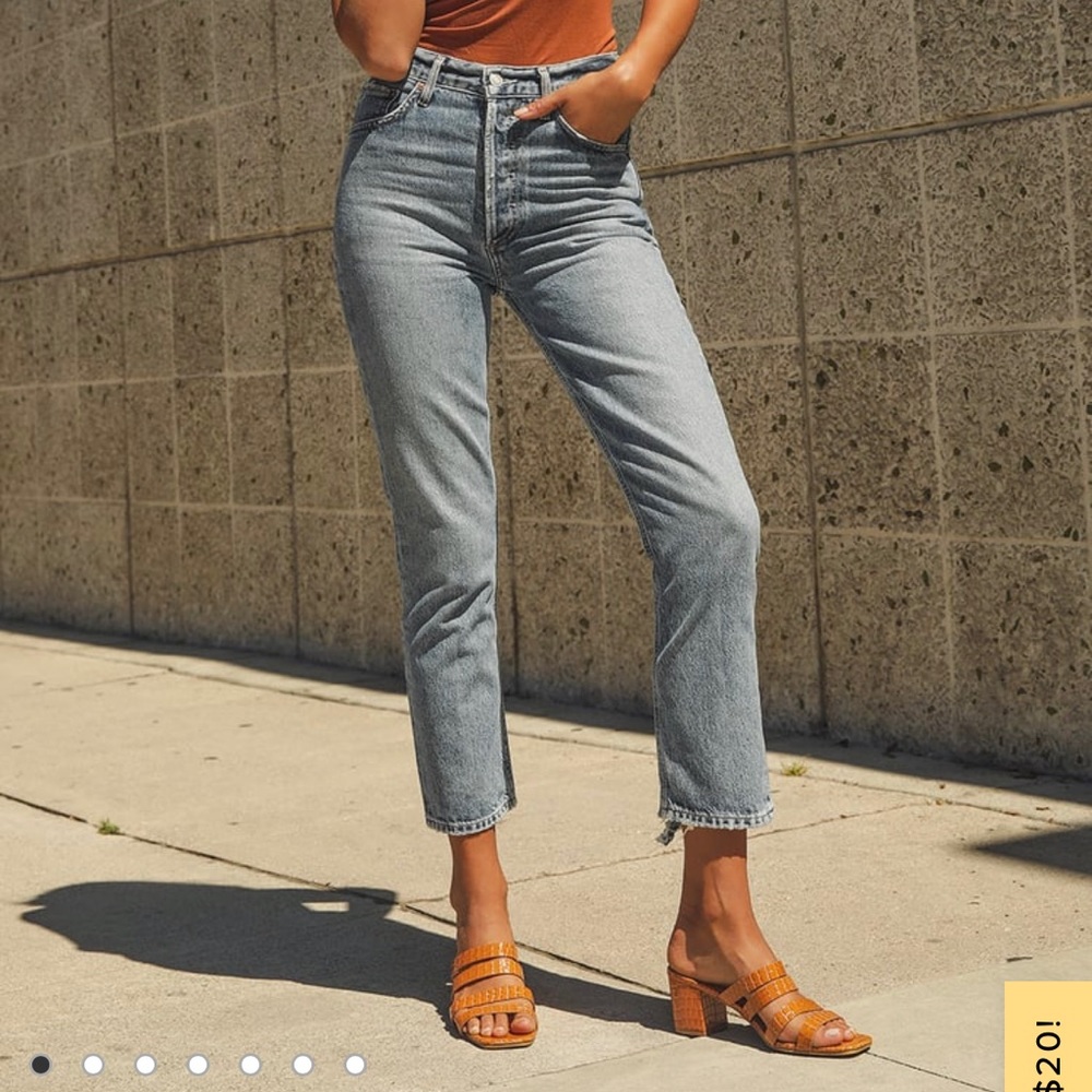 Agolde Riley High Rise Straight Crop